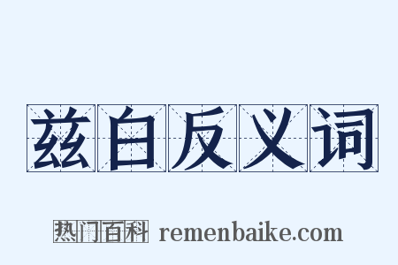 兹白反义词是什么意思的图片
